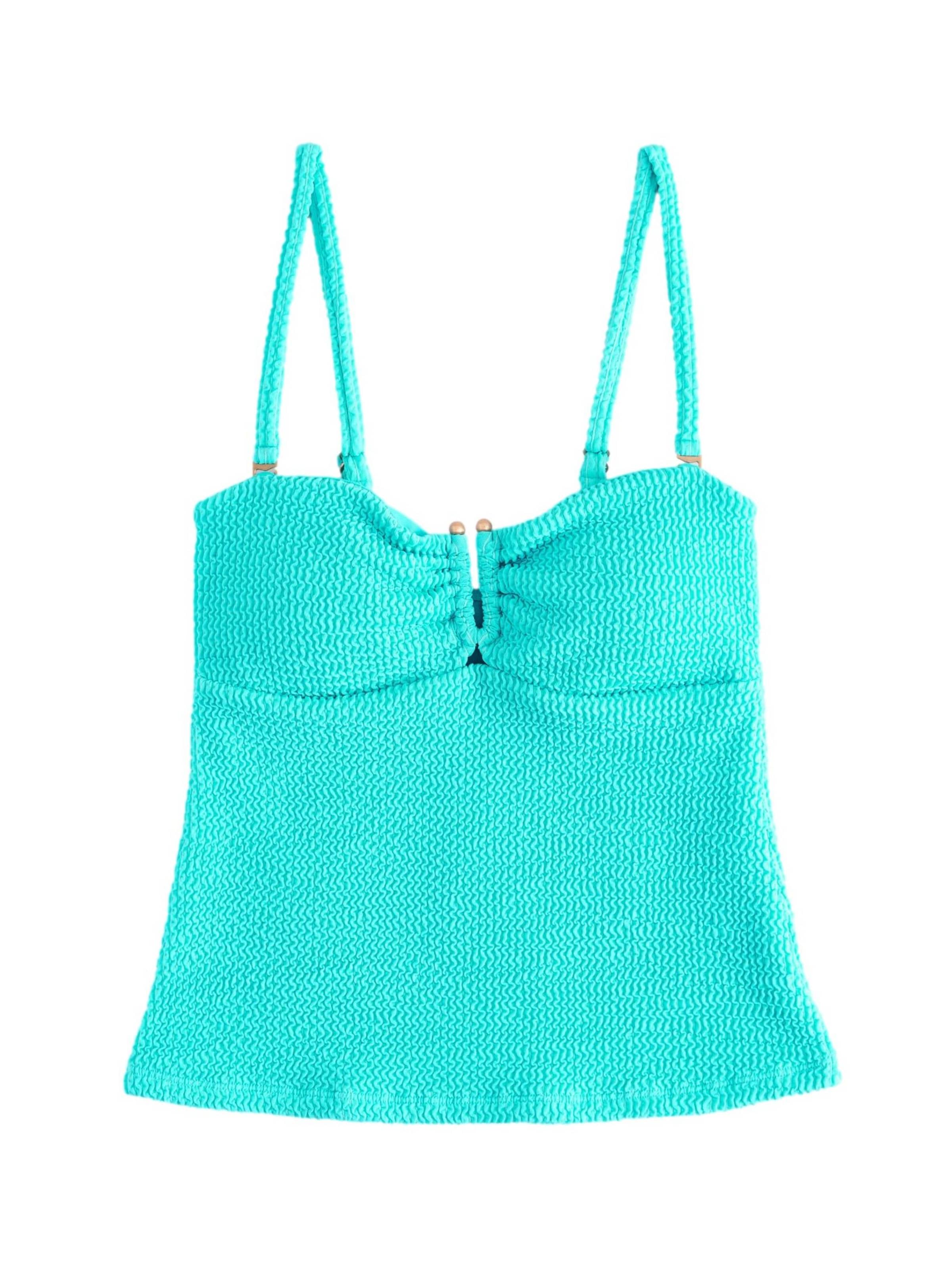 Next - Bandeau Top de tankini en azul: frente