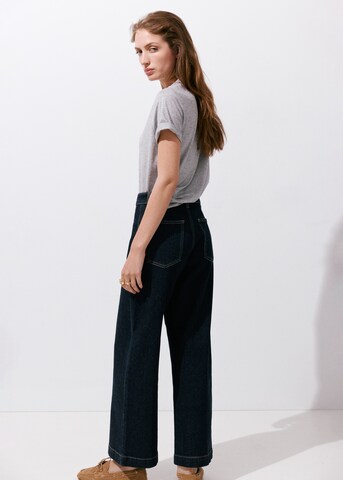 Wide leg Jeans 'CATHERIN' de la MANGO pe albastru
