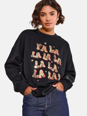 Friends Like These Sweatshirt 'Christmas' in Black: front