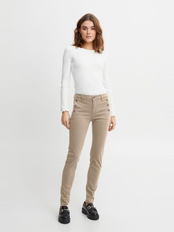 Slimfit Pantaloni chino 'LOMAX' di Fransa in beige