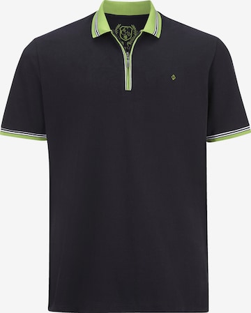 Charles Colby Poloshirt 'Earl Pat' in Blau: Vorderseite