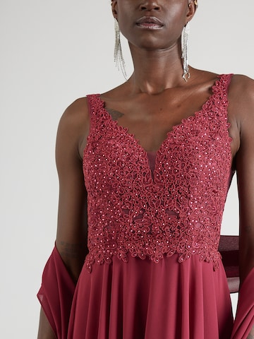 mascara Evening Dress in Purple