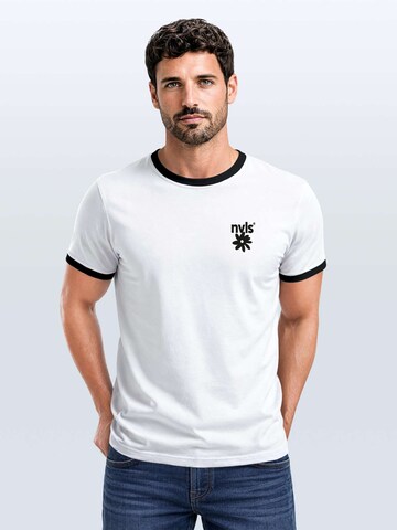 Neverless Shirt 'Artstudio Flowers' in White: front