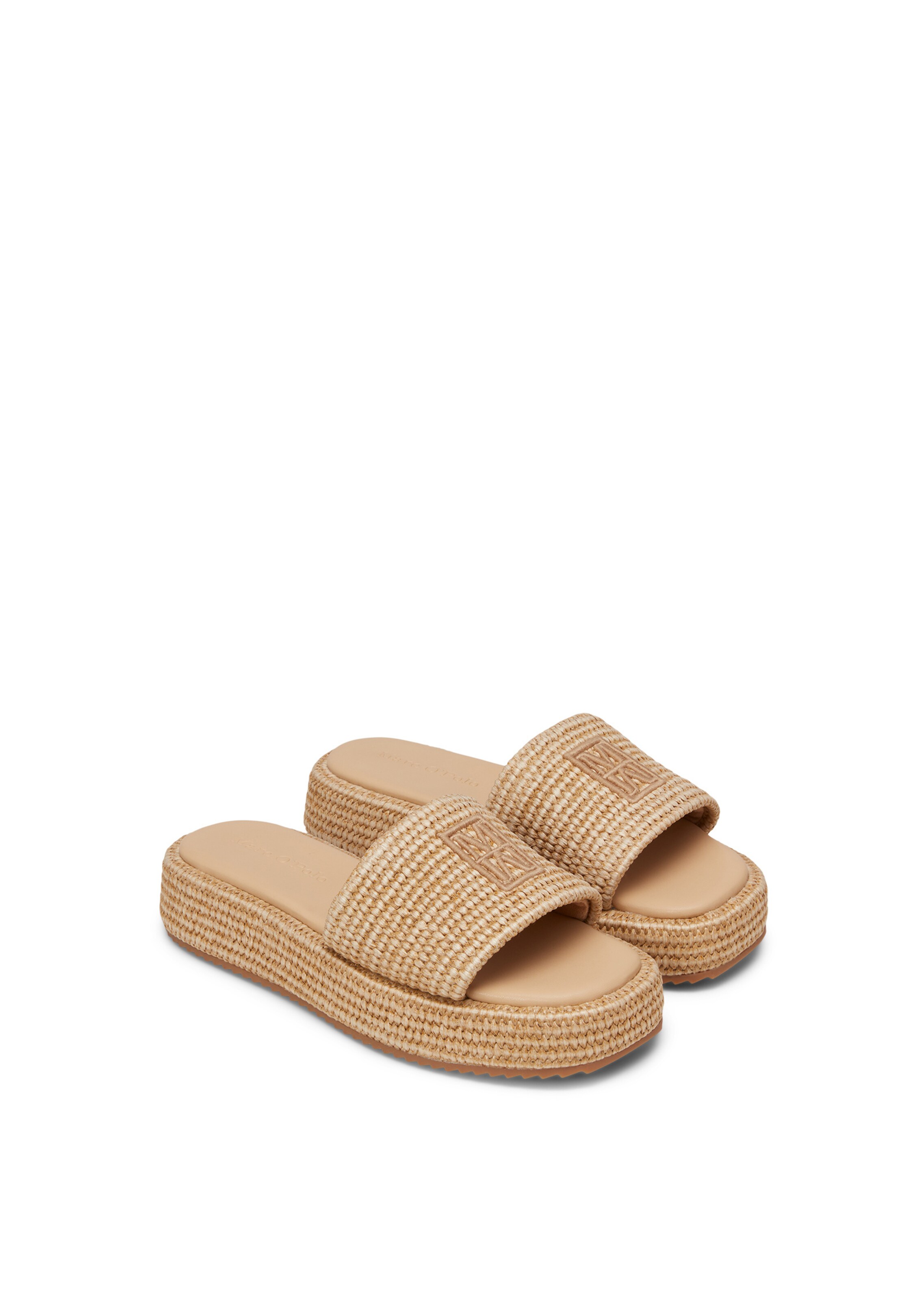 Marc O'Polo Pantolette 'in Bastoptik' in Beige