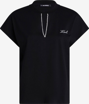 Karl Lagerfeld Μπλουζάκι σε μαύρο: μπροστά