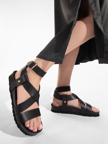 Bayton Σανδάλι σε μαύρο: μπροστά