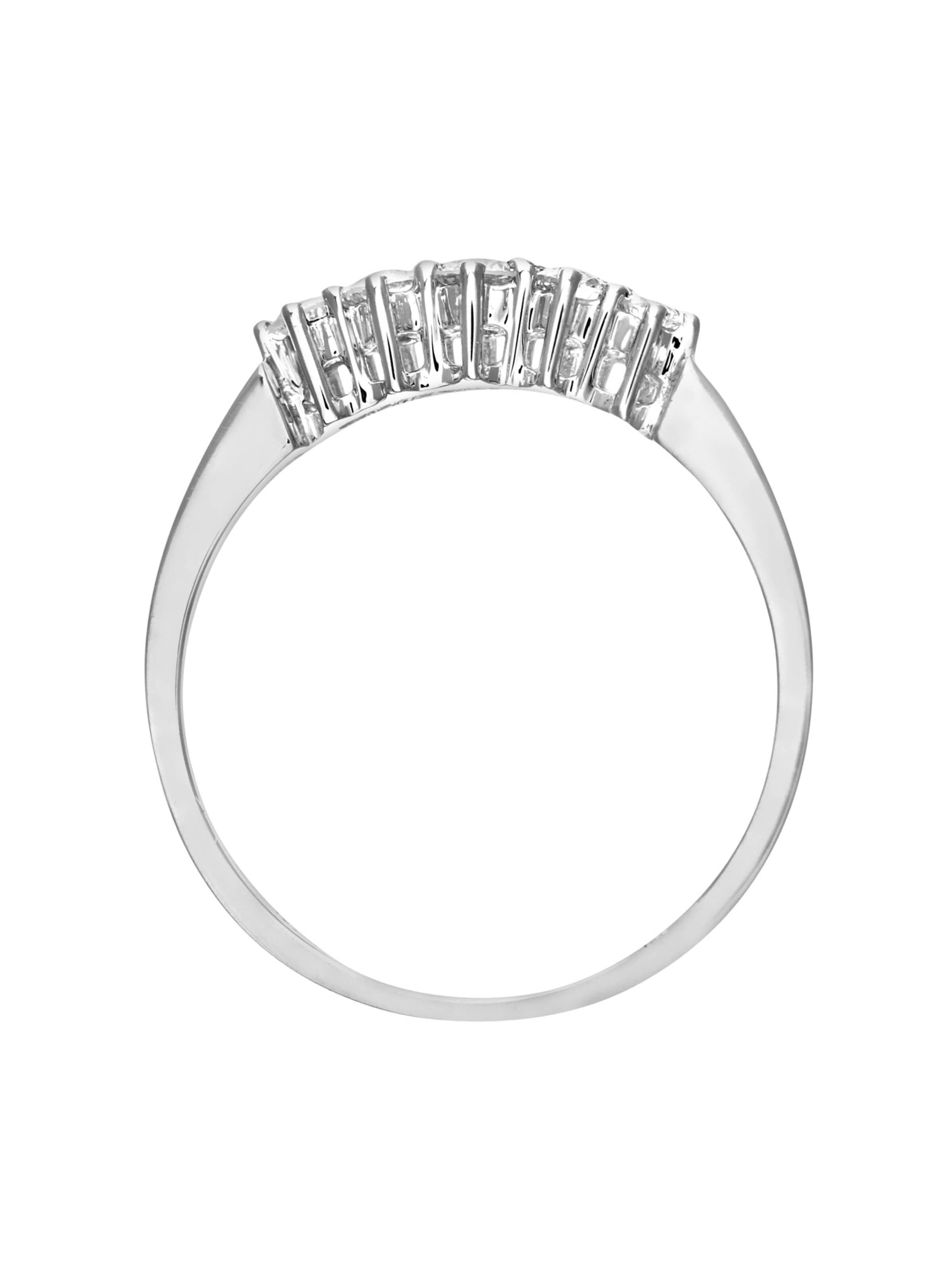 DIAMANT LETERNEL Ring 'Eternity-Ring aus 375 Weißgold mit 0.25 Karat Diamant'‌ in Silber