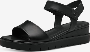Sandales à lanières TAMARIS en noir : devant