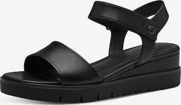 TAMARIS Sandalen met riem in Zwart: voorkant