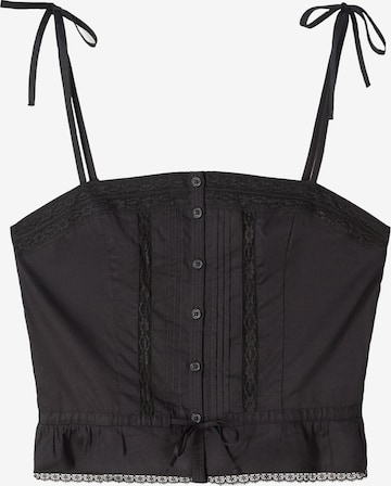 Bershka Top in Black: front