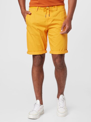 Regular Pantalon chino TOM TAILOR en jaune : devant