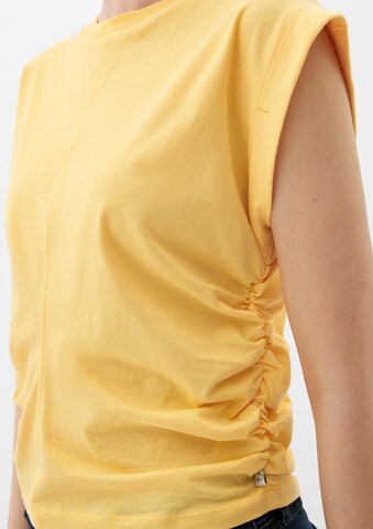 QS T-Shirt in Gelb