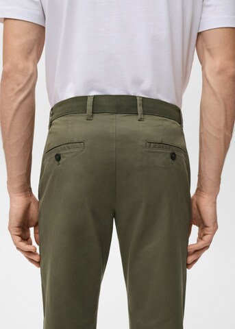 MANGO MAN Slim fit Pants 'Prato' in Green