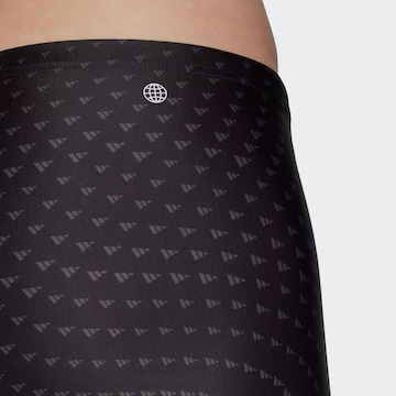 ADIDAS PERFORMANCE Athletic Swim Trunks in Black