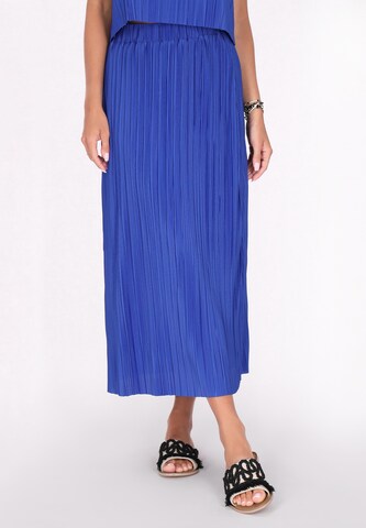 IZIA - Saia 'Spring Summer' em azul: frente