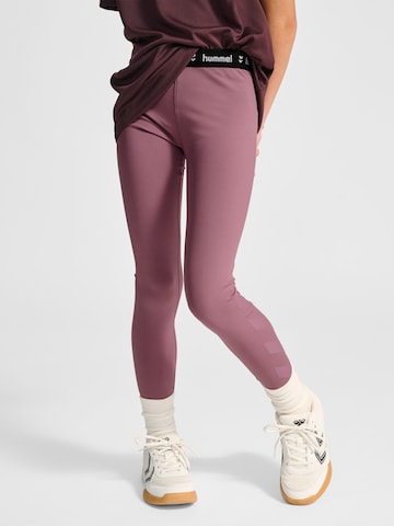 Hummel Skinny Sportbroek 'Pulse' in Lila: voorkant
