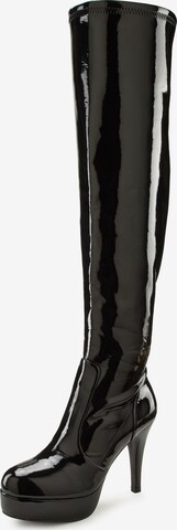 LASCANA Belle Affaire Over the Knee Boots in Black: front