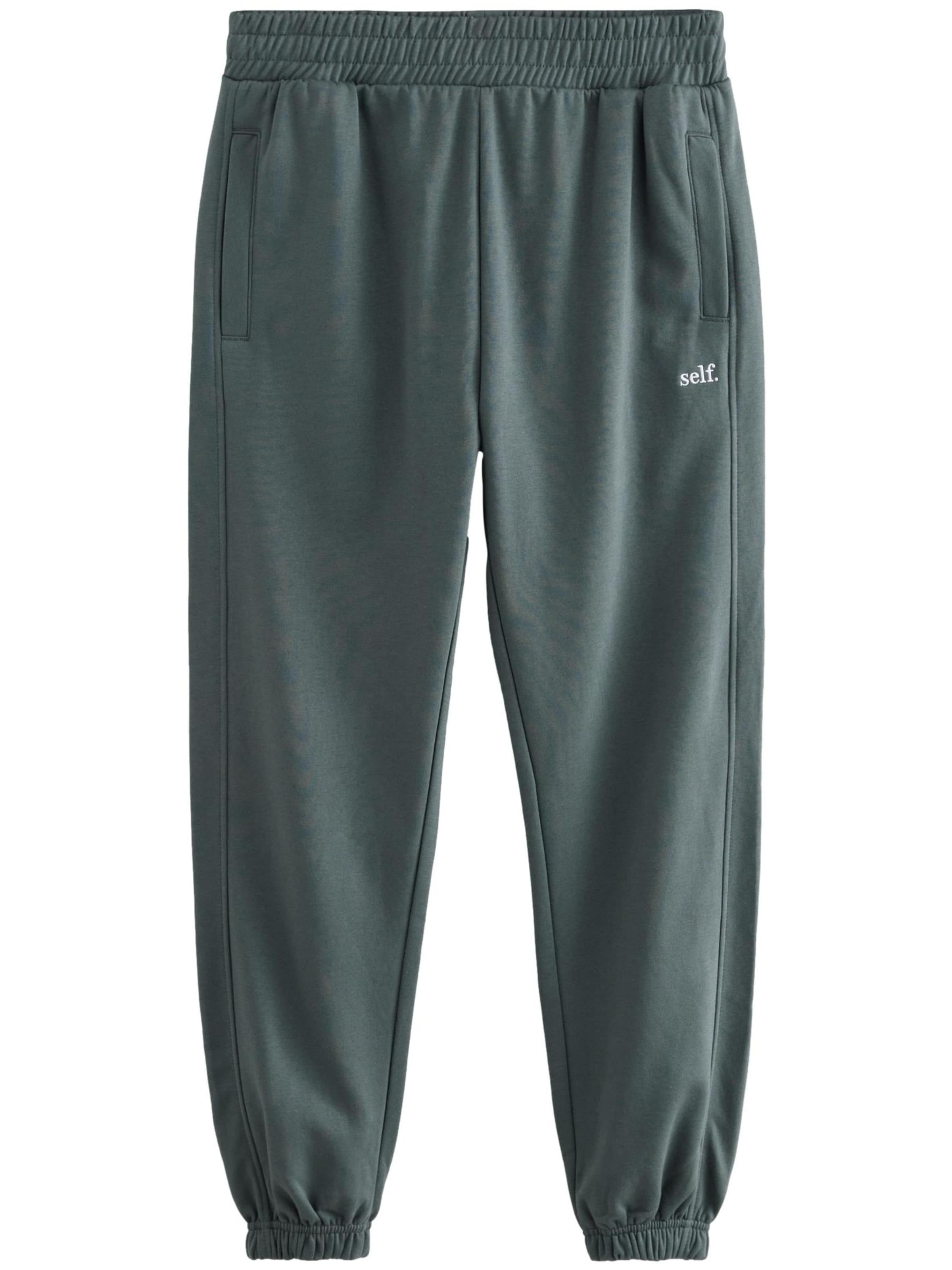 self. Tapered Hose in Grün: Vorderseite