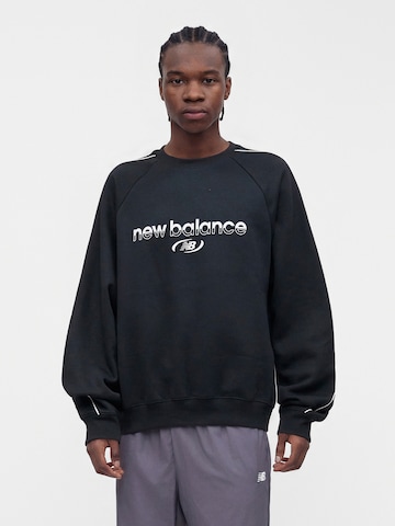 new balance Sweatshirt in Schwarz: Vorderseite