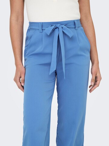 ONLY Wide leg Pleat-front trousers 'ONLNOVA' in Blue