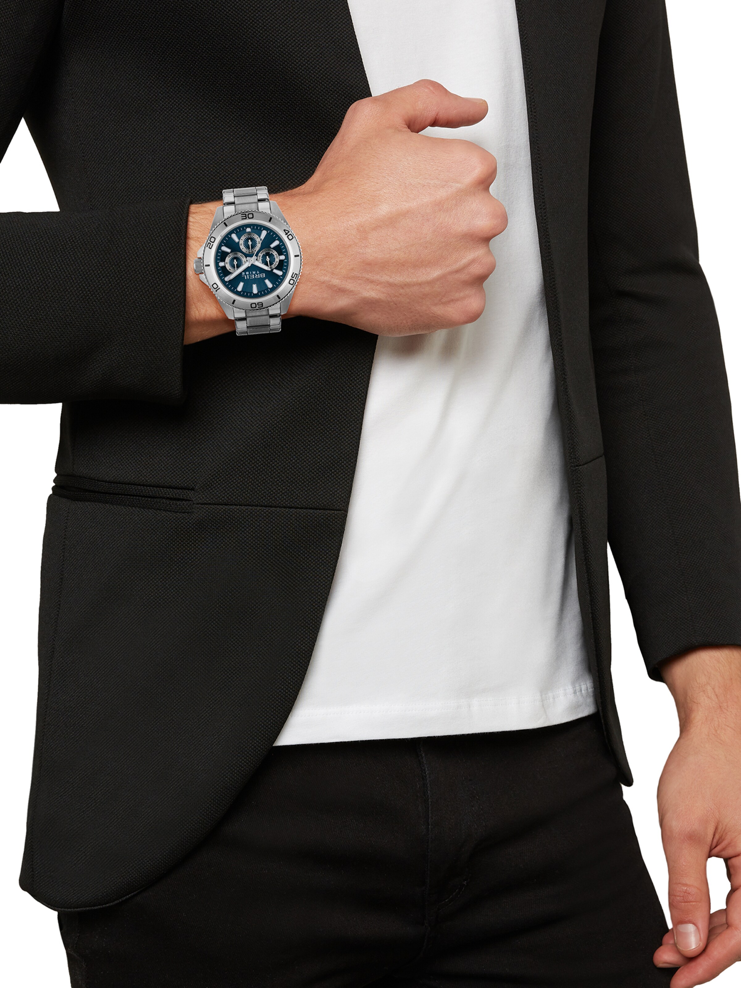 Orologio analogico 'Challenge' di Breil in argento: frontale