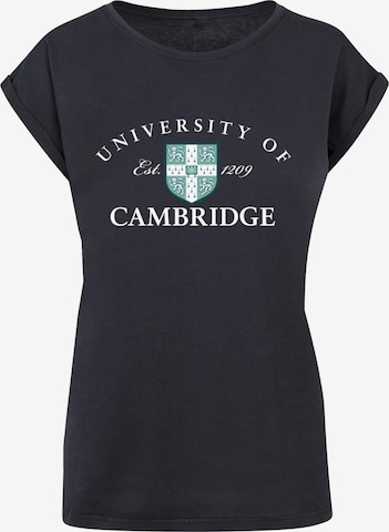 Maglietta 'University Of Cambridge - Est 1209' di Merchcode in blu: frontale