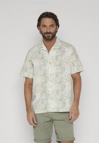 Fit confort Chemise 'Bilbasso' INDICODE JEANS en beige : devant