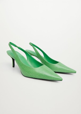 MANGO Slingback Pumps 'Lady' in Green