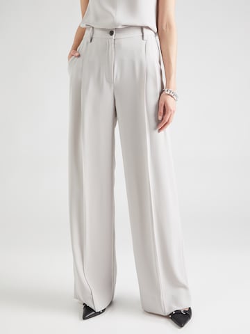 Calvin Klein Regular Pleated Pants in Grey: front
