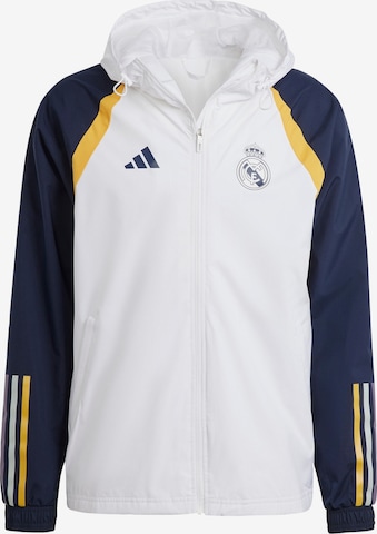 ADIDAS PERFORMANCE Athletic Jacket 'Real Madrid Tiro 23' in White: front