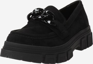 TOM TAILOR - Sapato Slip-on em preto: frente