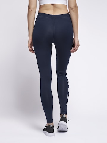 Hummel Skinny Sportbroek in Blauw: voorkant