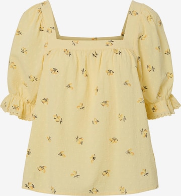 Camicia da donna 'PCThea' di PIECES in giallo: frontale