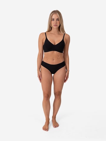 SNOCKS Microfiber Seamless Hipster in Schwarz: Vorderseite