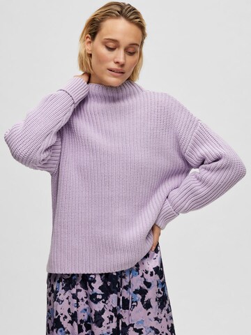 SELECTED Pullover i lilla