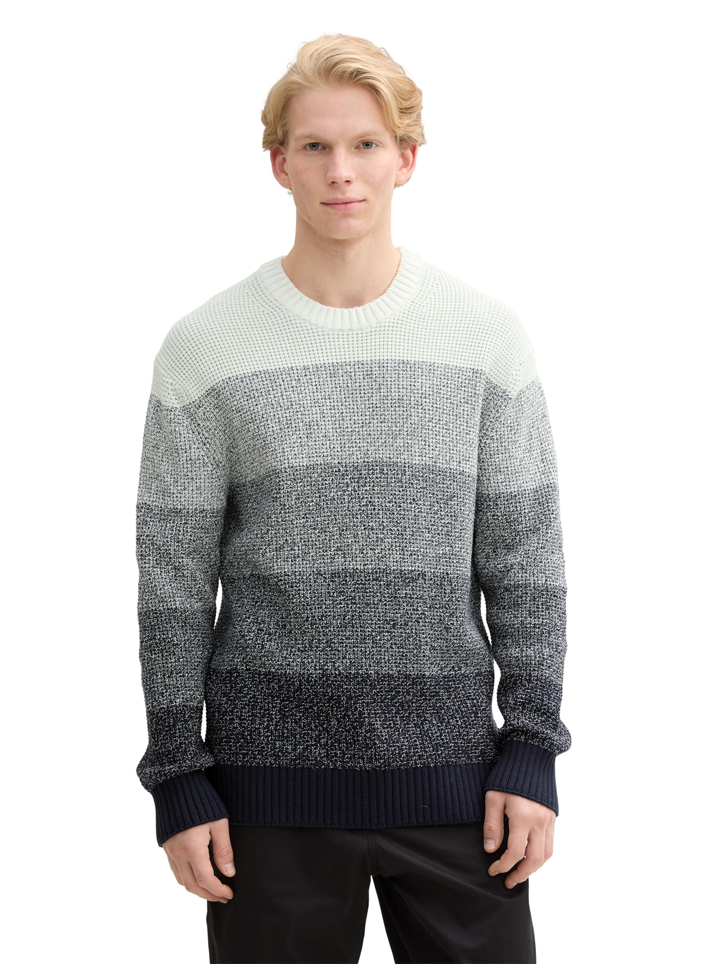 Pull-over TOM TAILOR DENIM en gris : devant