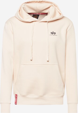 ALPHA INDUSTRIES Sweatshirt i vit: framsida