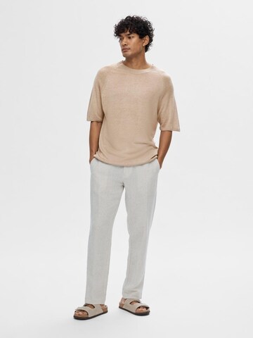 Pull-over 'COMO' SELECTED HOMME en beige