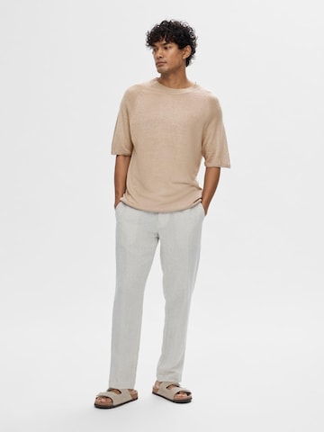 SELECTED HOMME - Pullover 'COMO' em bege