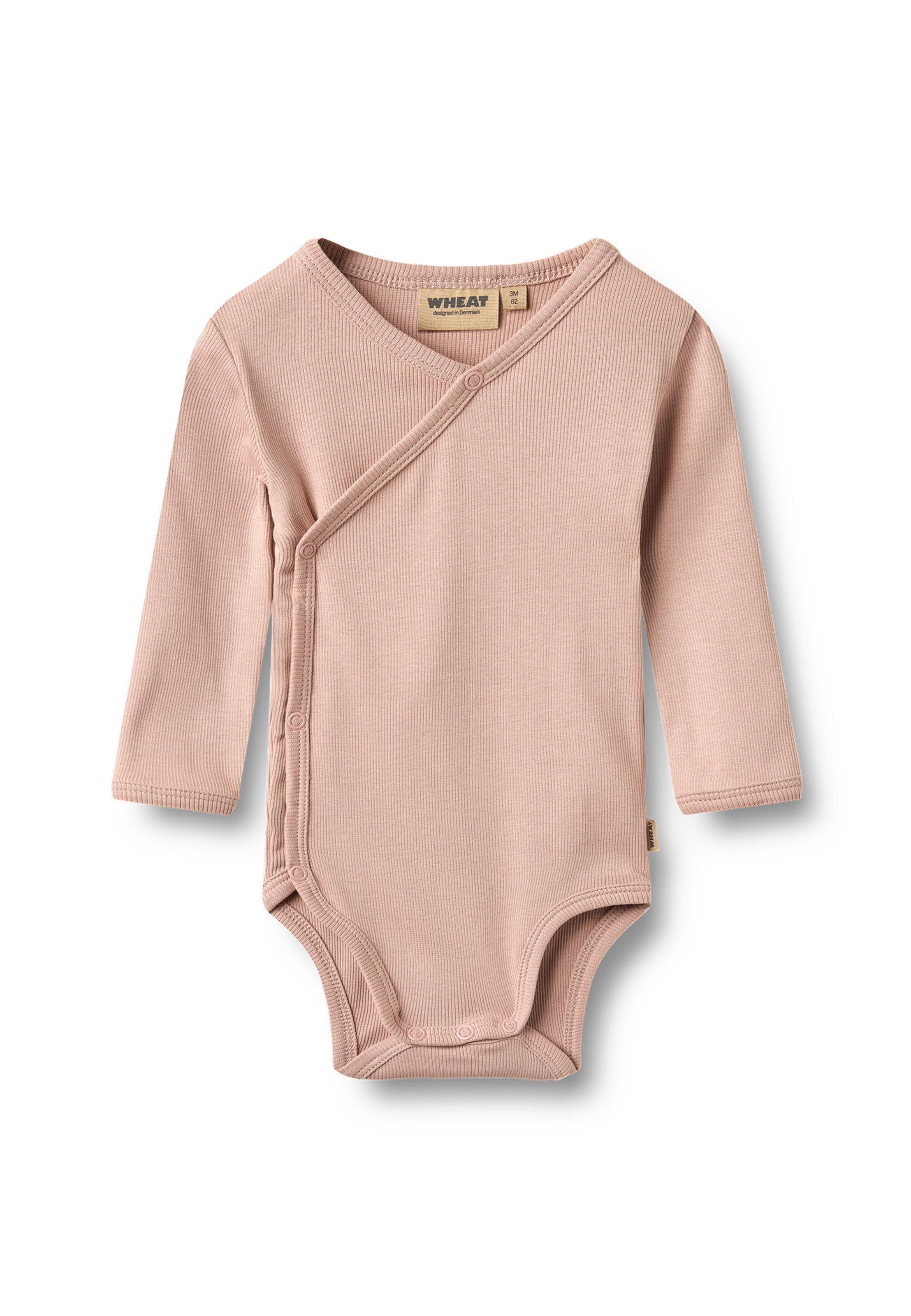 Tutina / body per bambino 'Wraparound  Pil' di WHEAT in rosa: frontale
