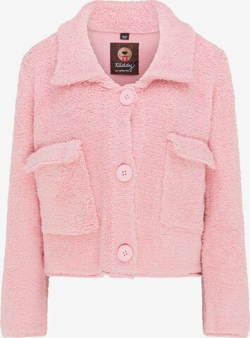 Cardigan taddy en rose : devant