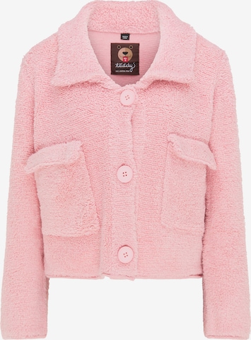 taddy Knit Cardigan in Pink: front