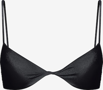melns SALT&WAVE Bikini augšdaļa 'Twist Top': no priekšpuses