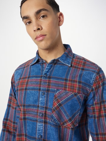 REPLAY Regular fit Button Up Shirt in Blue