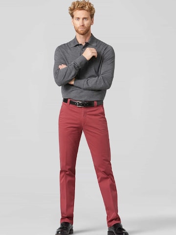 Regular Pantalon chino 'Roma' MEYER en rouge
