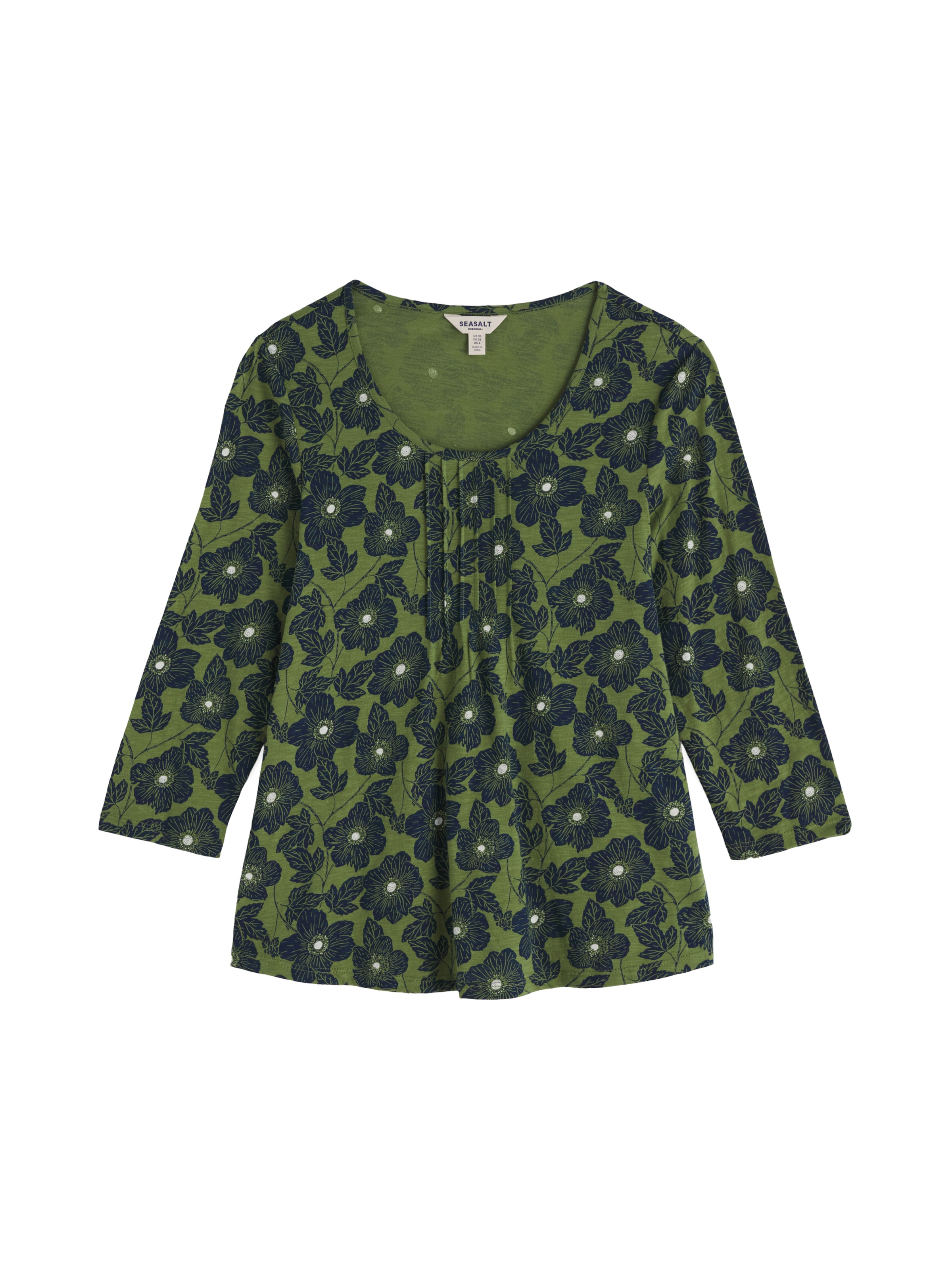 Maglietta 'Penhollow' di Seasalt Cornwall in verde: frontale