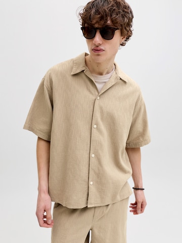 JACK & JONES - Comfort Fit Camisa 'JORMONTAUK' em cinzento
