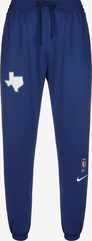 Effilé Pantalon de sport 'Dallas Mavericks Showtime' NIKE en bleu : devant