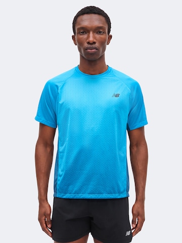 Maglia funzionale di new balance in blu: frontale