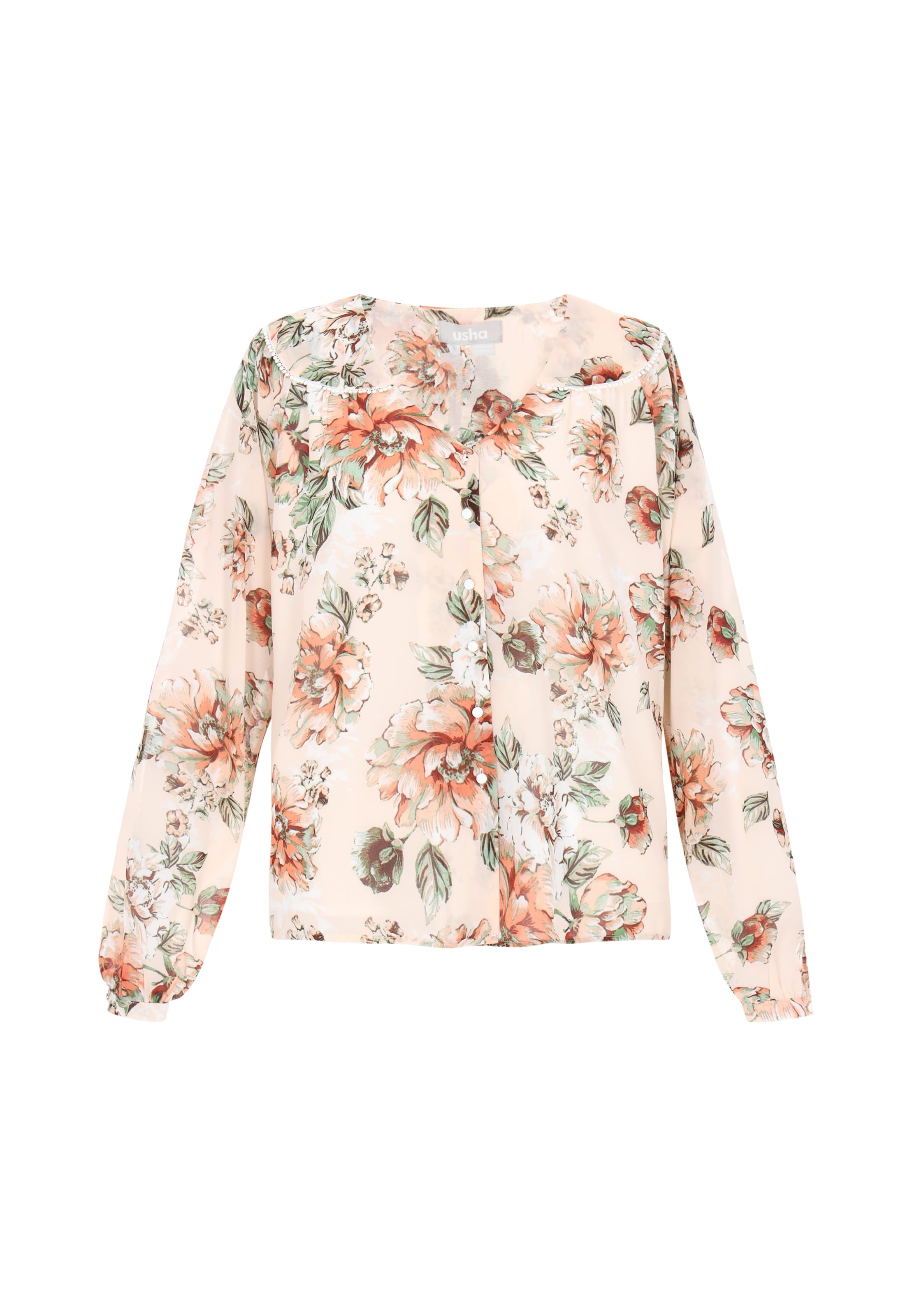 Camicia da donna di Usha in beige: frontale